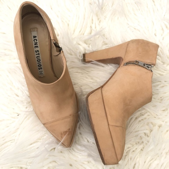 Acne studio tan booties Sz 7 - Picture 10 of 10
